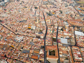 Aerial view of the spanish city of Reus. Tarragona province. Catalonia. Spain