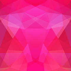 Background made of pink triangles. Square composition with geometric shapes. Eps 10
