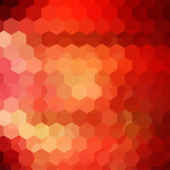 Fototapeta na wymiar Abstract hexagons vector background. Orange geometric vector illustration. Creative design template.