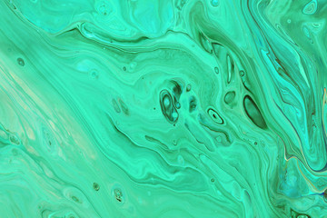 Abstraction of aquamarine paint