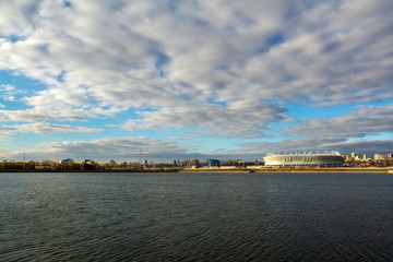 Clouds over the city. 