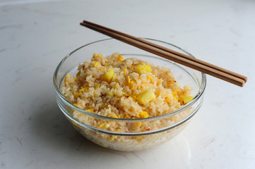 Fried rice with pineapple