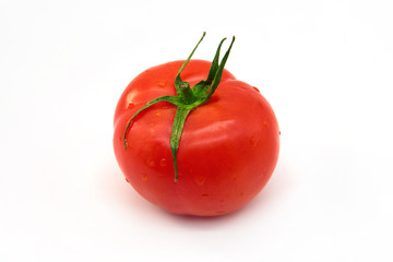 red tomato isolated on white background
