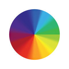 Color wheel vector spectrum. Colorful circle rainbow design. Creative saturation palette. Graphic illustration.
