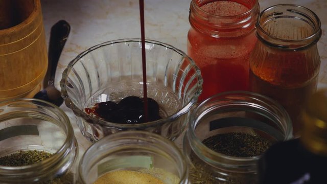 the process of crafting a barbecue sauce with spices