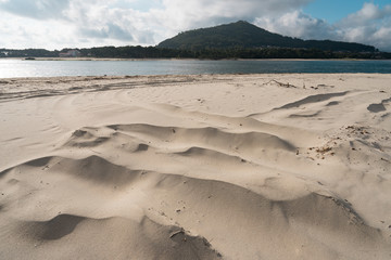 Sand dunes of the beach in the northern Portugal