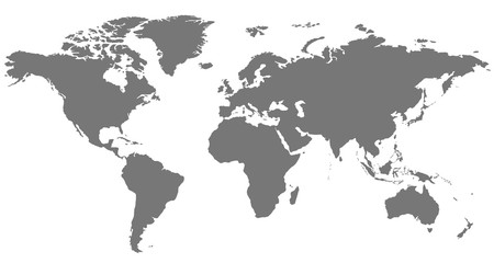 Obraz premium World map vector isolated on white background