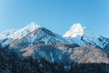 Alpine Alps mountain landscape at Jungfraujoch, Top of Europe Switzerland