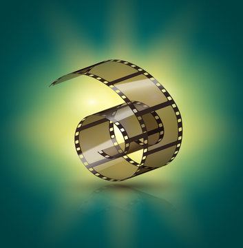 Film strip roll. Cinema tape design. Filmstrip movie entertainment. Cinematography frame