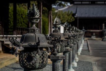 Fototapeta premium Lanterns in the japanese temple