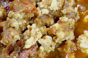 Thai Northern style pork and tomato chili relish , chili paste or Thai food. 