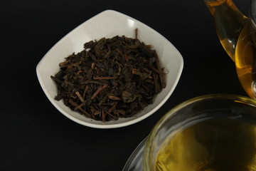 a bowl of raw tea