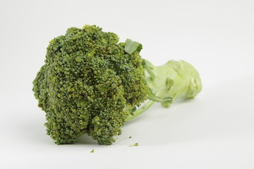 a raw broccoli ready to cook