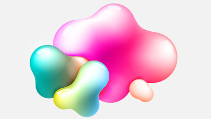 Liquid vector colorful shapes. Abstract vector object on transparent background. Stock vector. Liquid ink art design.