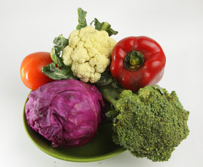 a group of raw vegetables