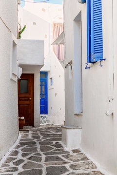 Streets of Naoussa village Paros island, Greece © Kateryna