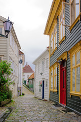 Fototapeta na wymiar Alley in the old city, in Bergen