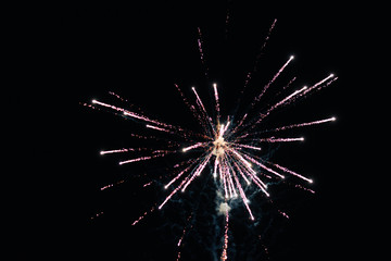 Obraz premium background texture fireworks on the black sky
