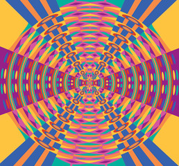 Abstract colorful background circular geometric digital pattern