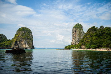 Fototapeta na wymiar Beautiful sea landscape with tropical coast Thailand