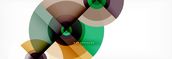 Fototapeta premium Round circles and triangles abstract background