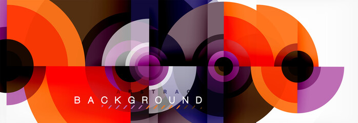 Obraz premium Geometric circle abstract background, creative geometric wallpaper.