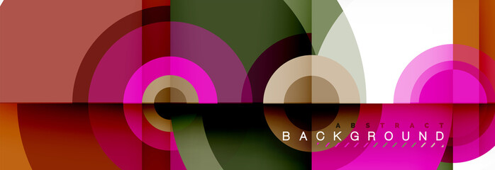 Circular vector abstract background