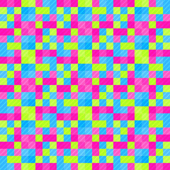 Seamless pattern background from a variety of multicolored squares.