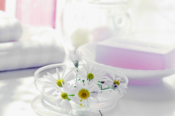 パステルカラーのバス用品