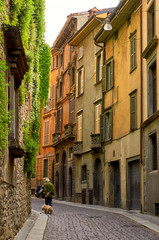 world heritage old city Bergamo in Italy