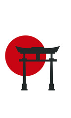 A torii - Japanese gate