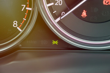 headlight on-off display in Gauge on Dashboard in The Car