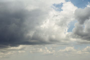 Blue sky, cumulus clouds