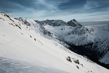 Fototapeta na wymiar Tatra Mountains in winter