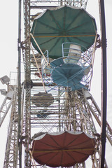 Abandoned amusement park. Ferris wheel not used. Lithuania, Elektrenai