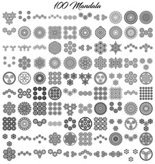 various mandala collections of 100 sets