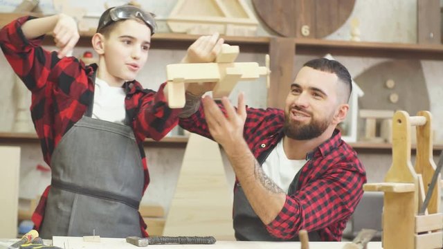 In carpentry coworking studio children and youngsters can learn a useful profession together with Dad. There are carpentry classes for beginners in the Daddy-son format in wooden workshop.