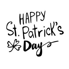 St Patrick s day handwritten quotation poster vector
