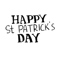 St Patrick s day handwritten quotation poster vector
