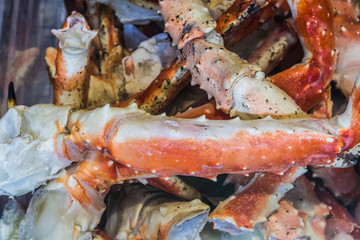 Background or texture. Claws, lobsters. Seafood. Delicacy. A dish for gourmets. Market.