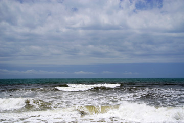 Fototapeta na wymiar Seascape of the Caribbean Coast in Colombia, South America