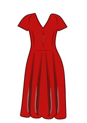 Red dress - vector image