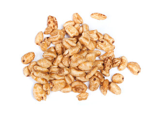 Heap of fluffy wheat grains