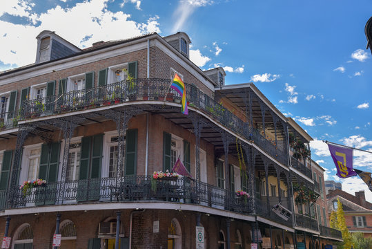 Typical house in the French quarter of New Orleans (USA)