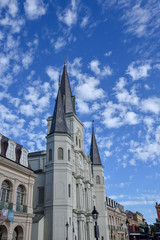 Fototapeta na wymiar St. Louis Cathedral on the North of Jackson Square in New Orleans
