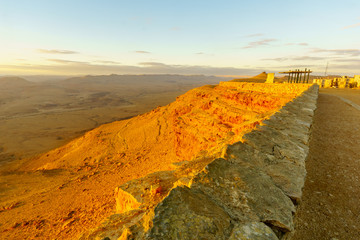 Sunrise view of Makhtesh (crater) Ramon
