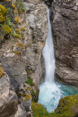 Waterfall in Johnston Canyon, Alberta, Canada.