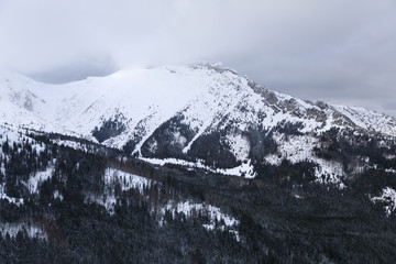 Fototapeta na wymiar The Tatras Mountains in winter