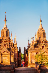 Fototapeta premium Young girl in Bagan Myanmar