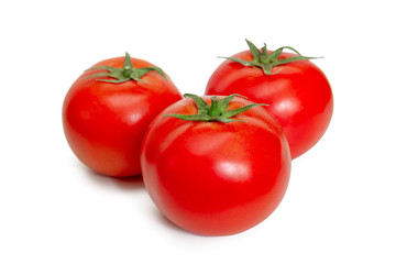 Three fresh tomatoes